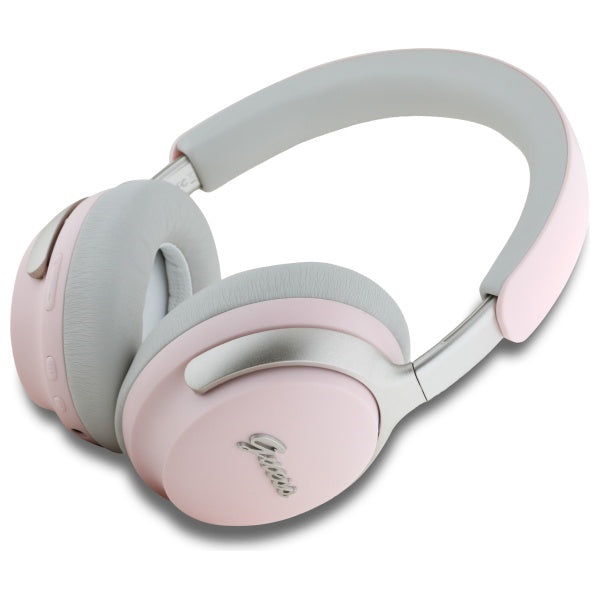 Handsfree Bluetooth Guess Metal Script Logo, A2DP, ANC, Ružová