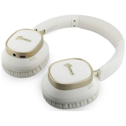Handsfree Bluetooth Guess Rectangle Metal Script, A2DP, Biela