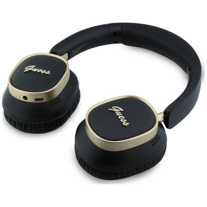 Handsfree Bluetooth Guess Rectangle Metal Script, A2DP, Čierna