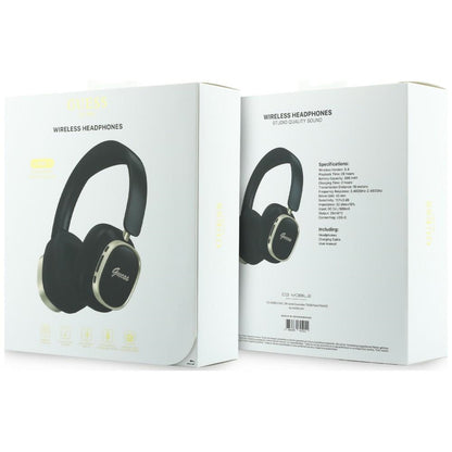 Handsfree Bluetooth Guess Rectangle Metal Script, A2DP, Čierna