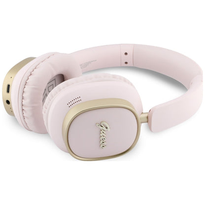 Handsfree Bluetooth Guess Rectangle Metal Script, A2DP, Ružová