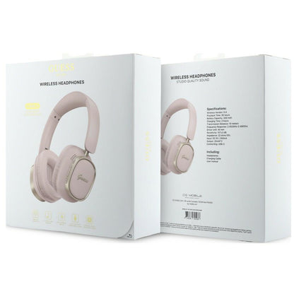 Handsfree Bluetooth Guess Rectangle Metal Script, A2DP, Ružová
