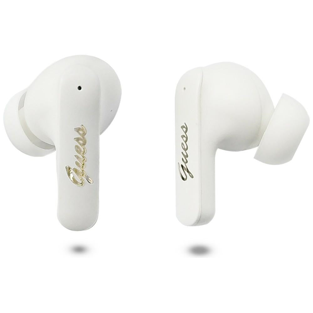 Handsfree Bluetooth Guess Script Metal Logo, TWS, Biela
