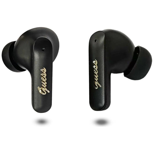 Handsfree Bluetooth Guess Script Metal Logo, TWS, Čierna