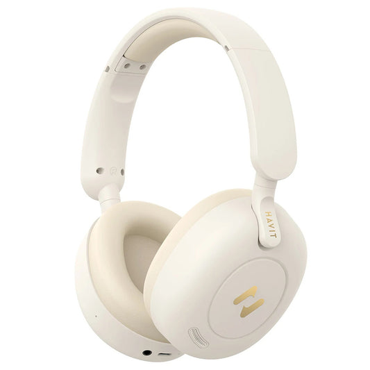Handsfree Bluetooth HAVIT H655BT Pro, Multipoint, A2DP, ANC, Béžová
