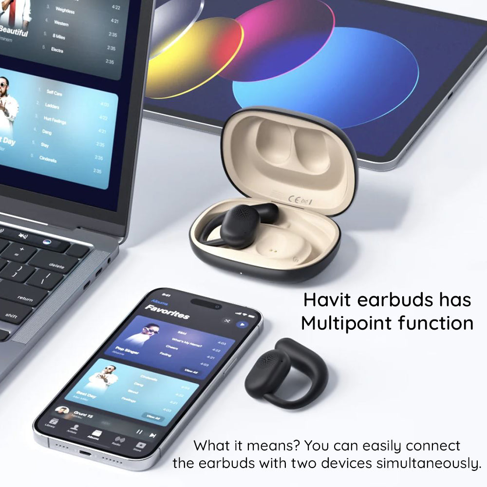 Handsfree Bluetooth HAVIT OWS914, TWS, Čierna