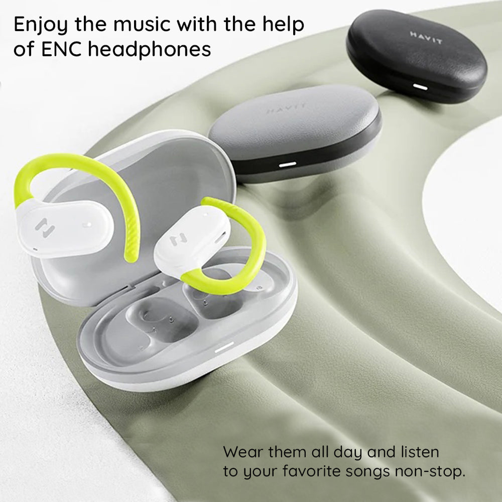 Handsfree Bluetooth HAVIT OWS915, TWS, Sivá