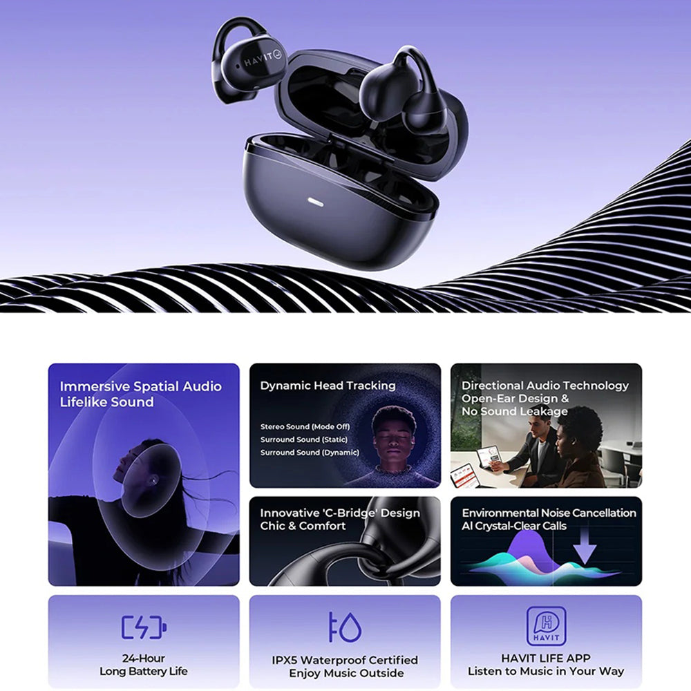 HAVIT OWS916 Bluetooth Handsfree, TWS, Black