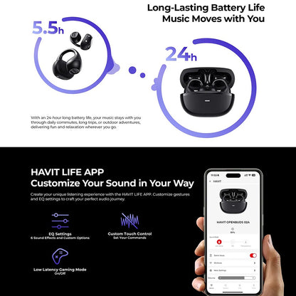 Handsfree Bluetooth HAVIT OWS916, TWS, Čierna