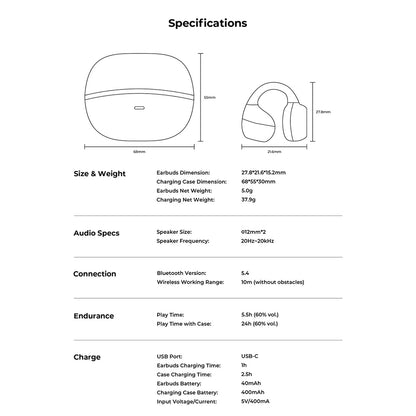 Handsfree Bluetooth HAVIT OWS916, TWS, Čierna