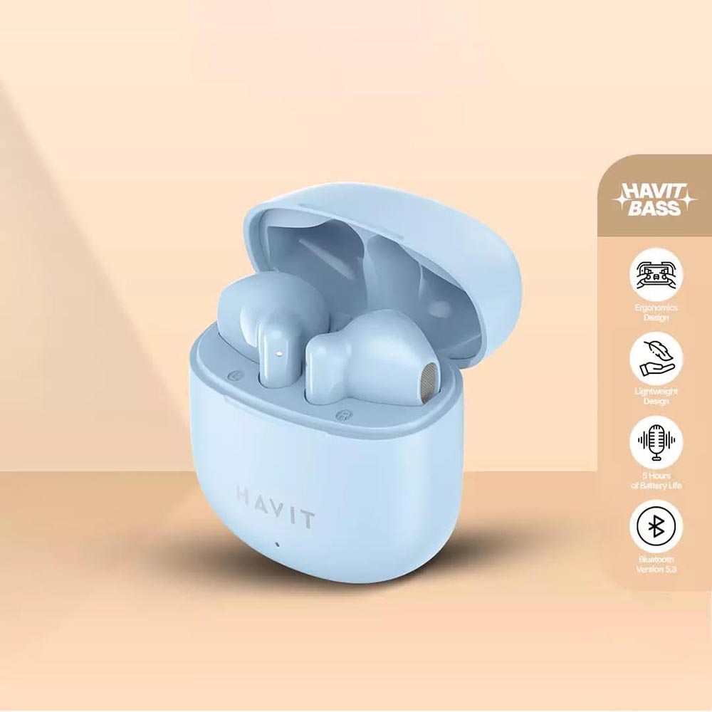Handsfree Bluetooth HAVIT TW976, TWS, Modrá