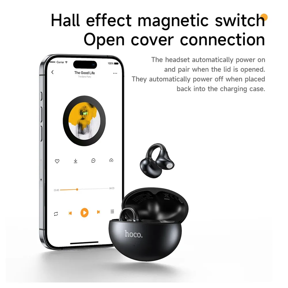 Handsfree Bluetooth HOCO EA8, TWS, Čierna
