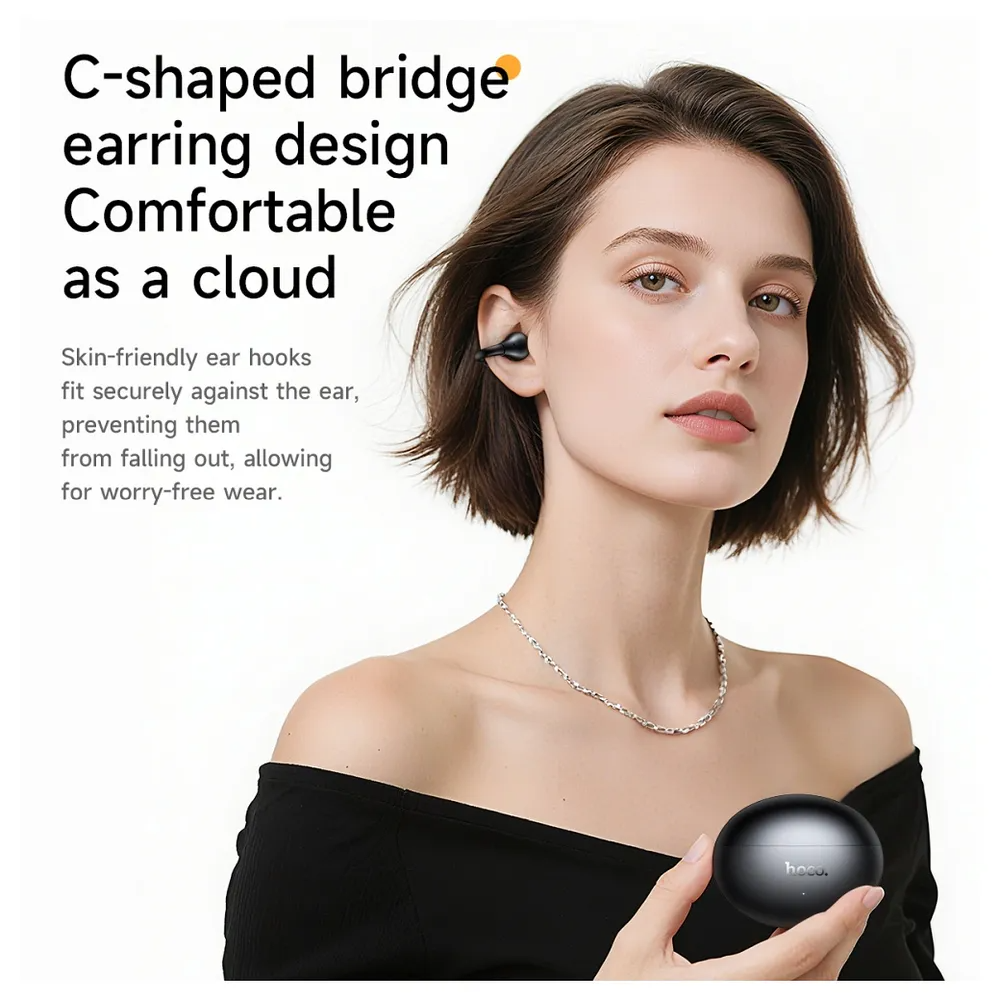 Handsfree Bluetooth HOCO EA8, TWS, Čierna