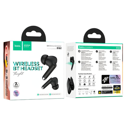 Handsfree Bluetooth HOCO EQ2, TWS, Čierna