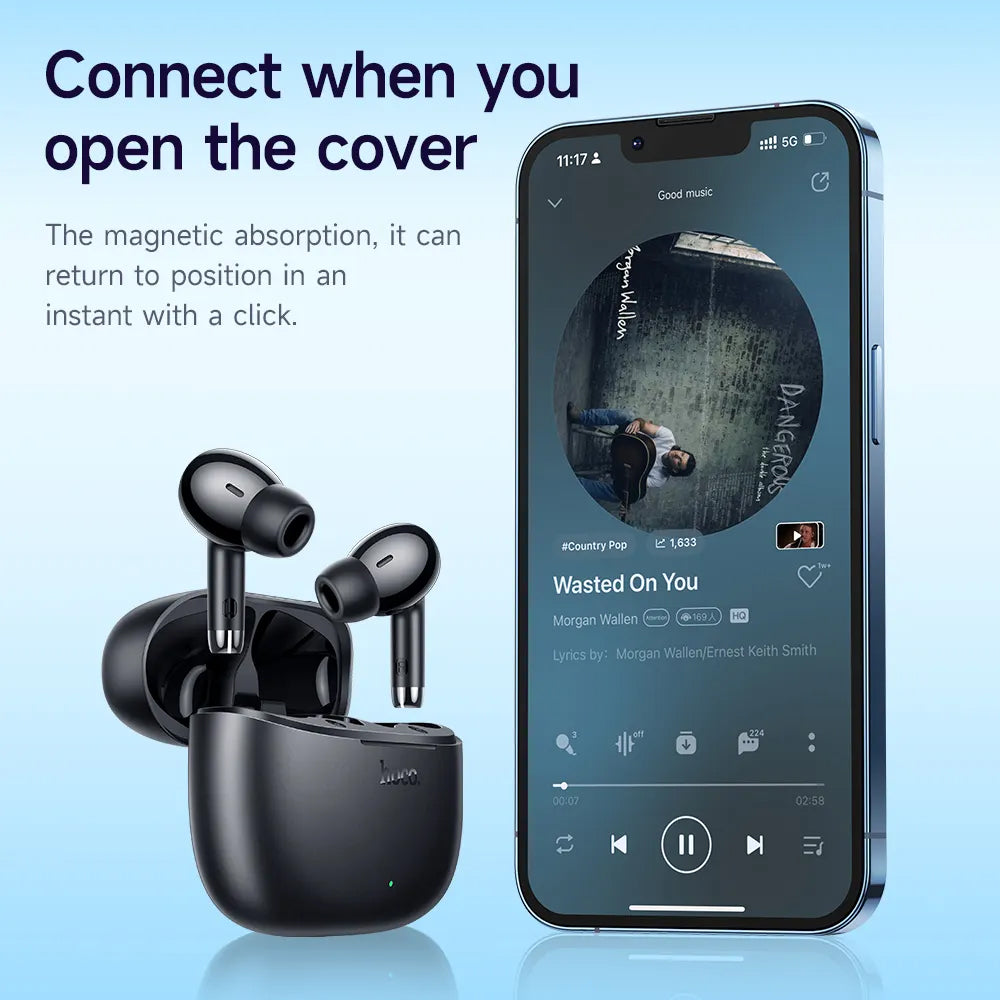 Handsfree Bluetooth HOCO EQ2, TWS, Čierna