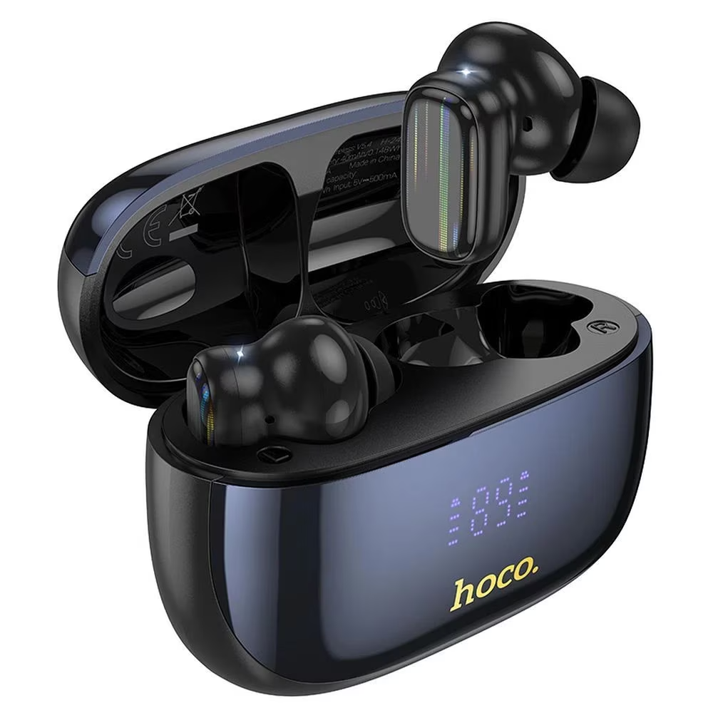 Handsfree Bluetooth HOCO EQ20, TWS, ANC, MultiPoint, Čierna