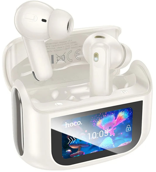Handsfree Bluetooth HOCO EQ21, TWS, ANC, Biela