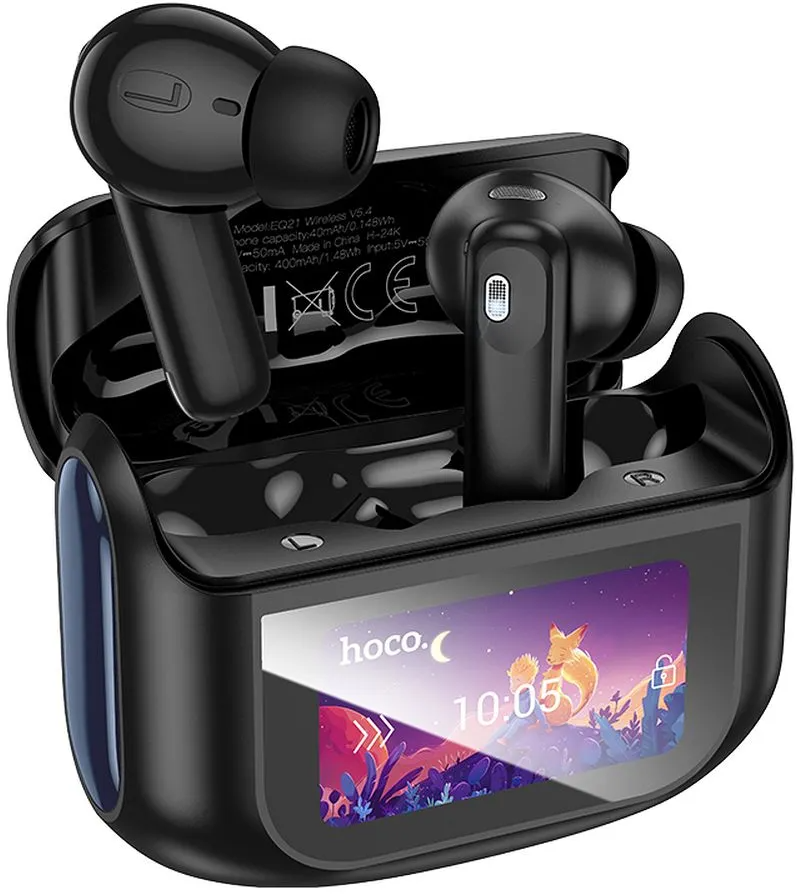 Handsfree Bluetooth HOCO EQ21, TWS, ANC, Čierna