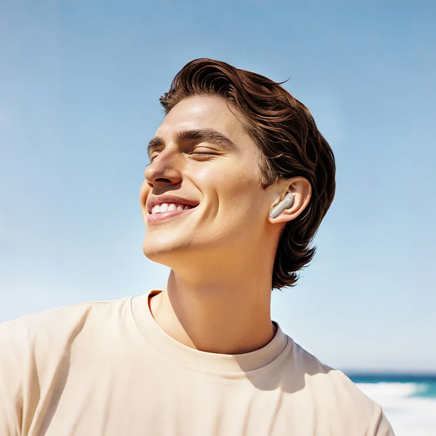 Handsfree Bluetooth HOCO EQ21, TWS, ANC, Biela