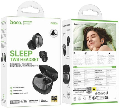 Handsfree Bluetooth HOCO EW200, TWS, Čierna