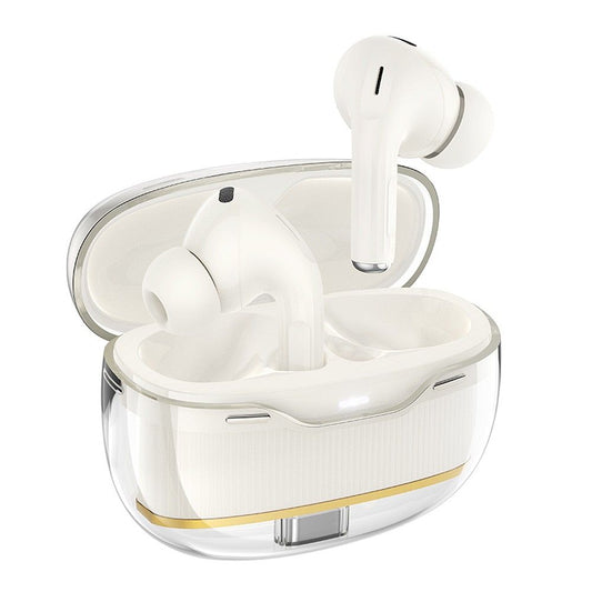 Handsfree Bluetooth HOCO EW54, TWS, Biela (Milky White)