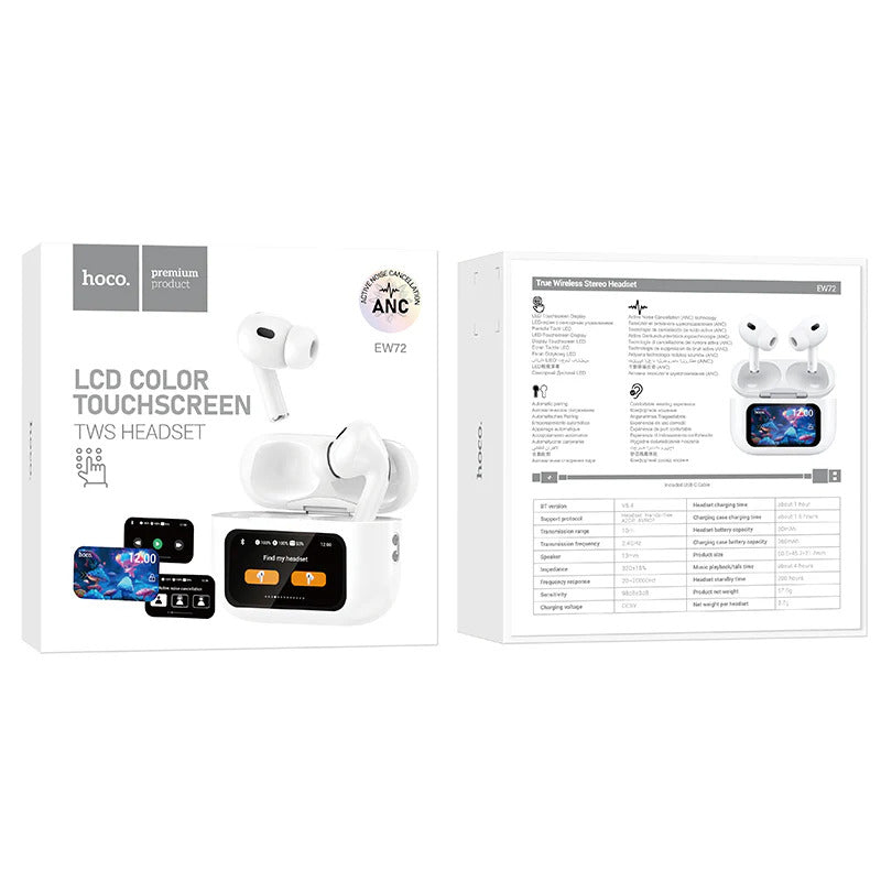 Handsfree Bluetooth HOCO EW72, TWS, ANC, Biela