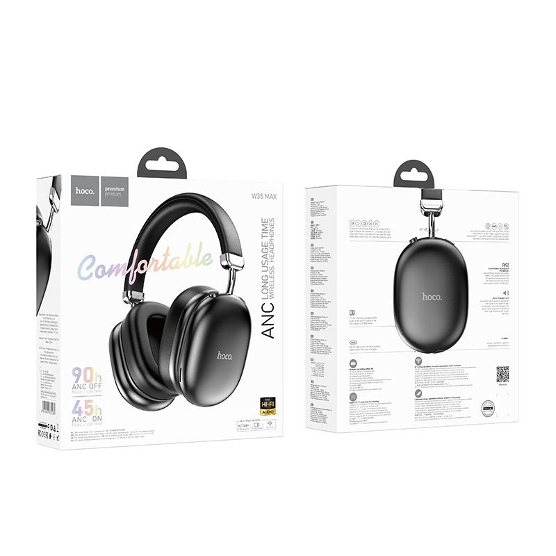 Handsfree Bluetooth HOCO W35 Max, A2DP, ANC, Čierna