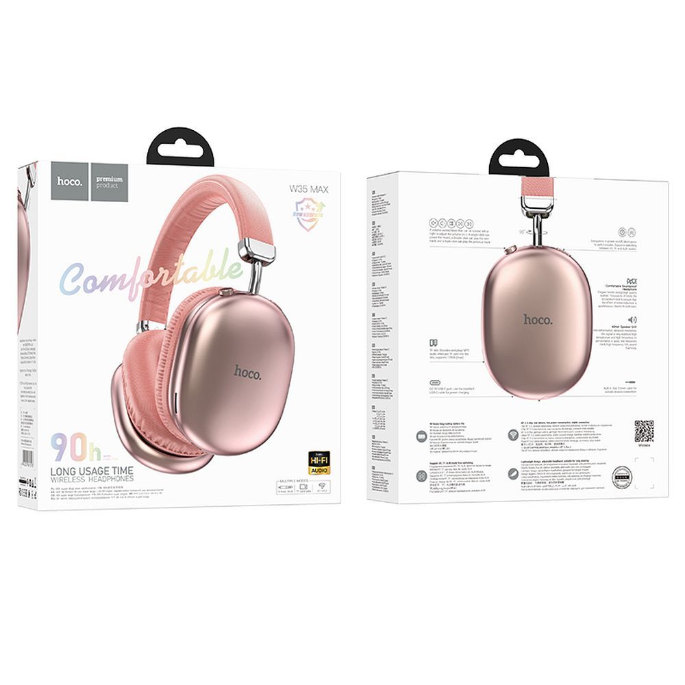 Handsfree Bluetooth HOCO W35 Max, A2DP, Ružový