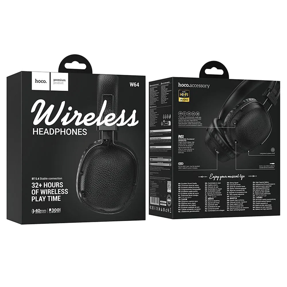 Handsfree Bluetooth HOCO W64, A2DP, Čierna