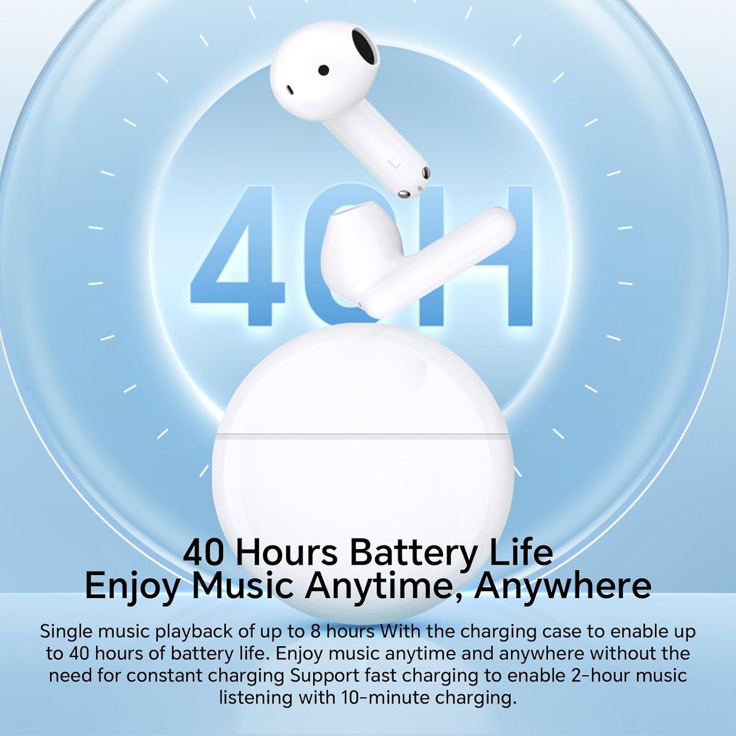 Handsfree Bluetooth Honor Choice X7e, TWS, ANC, Biela 5504ABHF