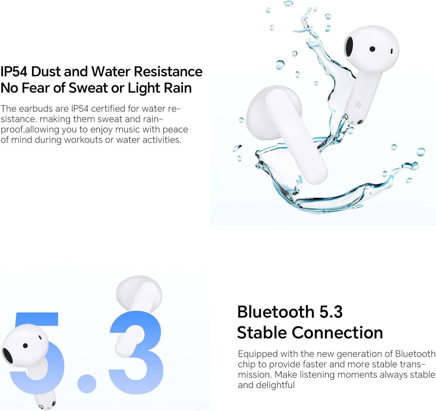 Handsfree Bluetooth Honor Choice X7e, TWS, ANC, Biela 5504ABHF