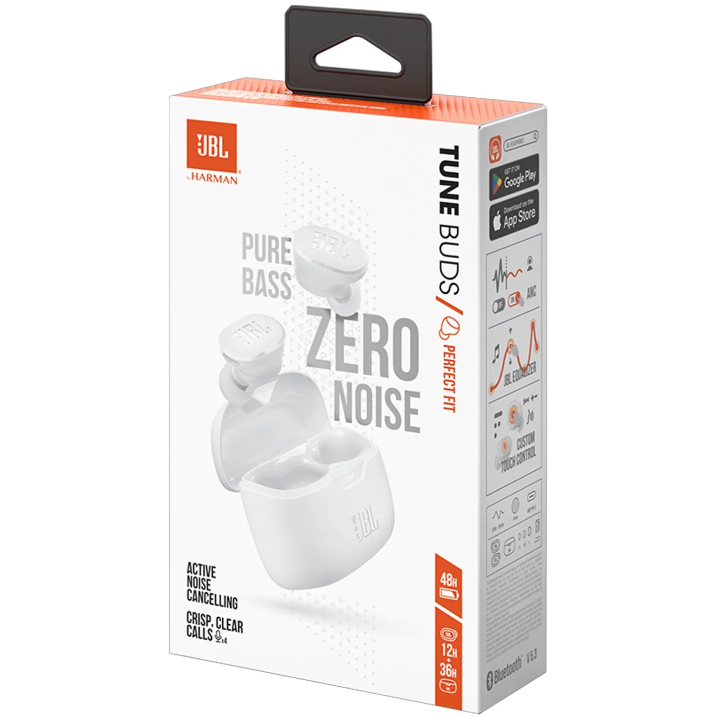 Handsfree Bluetooth JBL Tune Buds, TWS, ANC, MultiPoint, Biela JBLTBUDSWHT