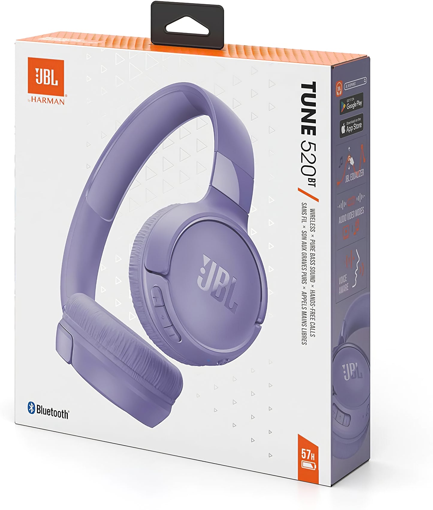 Handsfree Bluetooth JBL Tune 520BT, MultiPoint, A2DP, fialové JBLT520BTPUR
