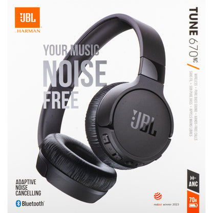 Handsfree Bluetooth JBL Tune 670NC, MultiPoint, A2DP, ANC, Čierna JBLT670NCBLKAP