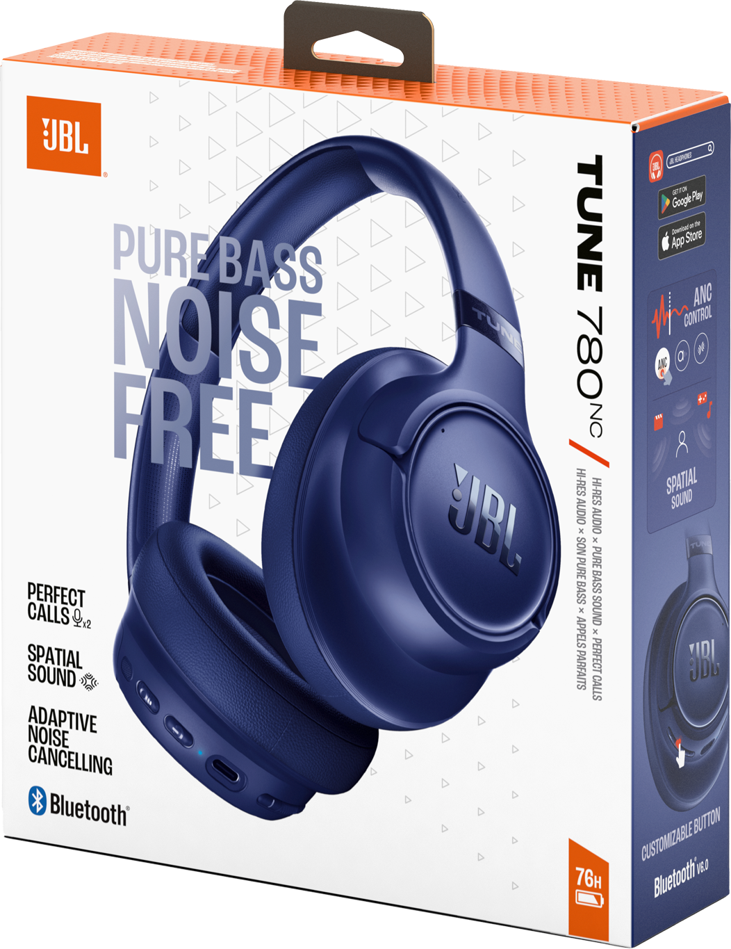 Handsfree Bluetooth JBL Tune 780NC, MultiPoint, A2DP, ANC, Modrá JBLT780NCBLU