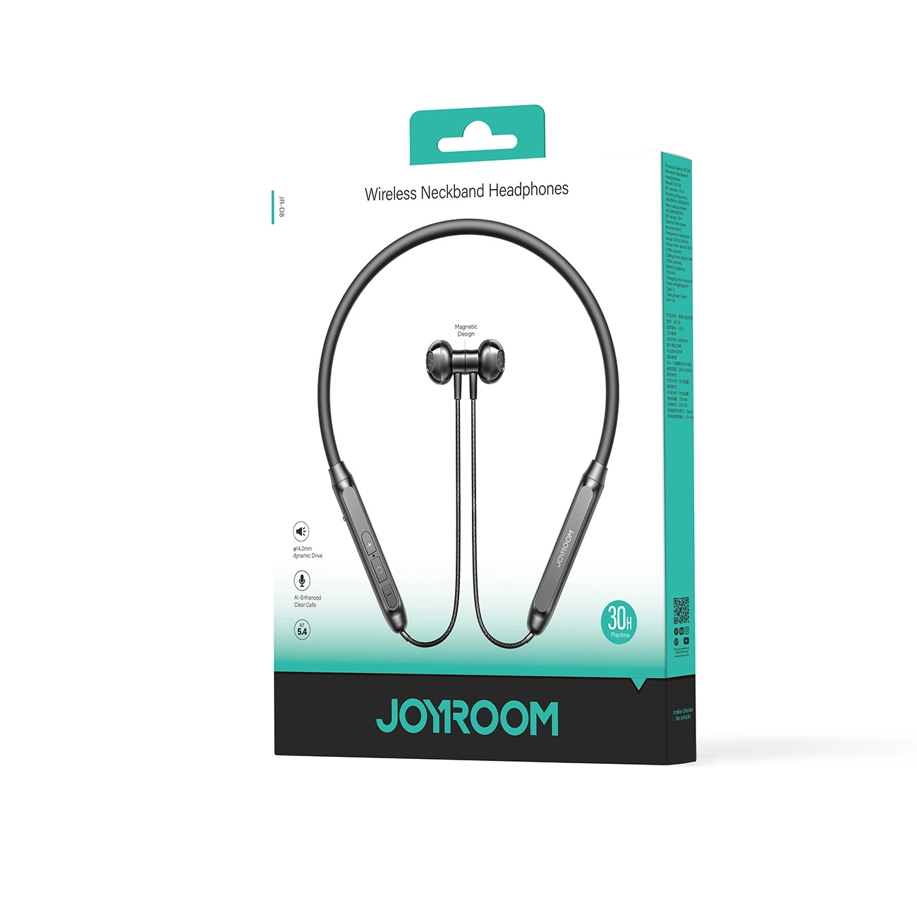 Bluetooth handsfree Joyroom JR-D8, A2DP, čierny
