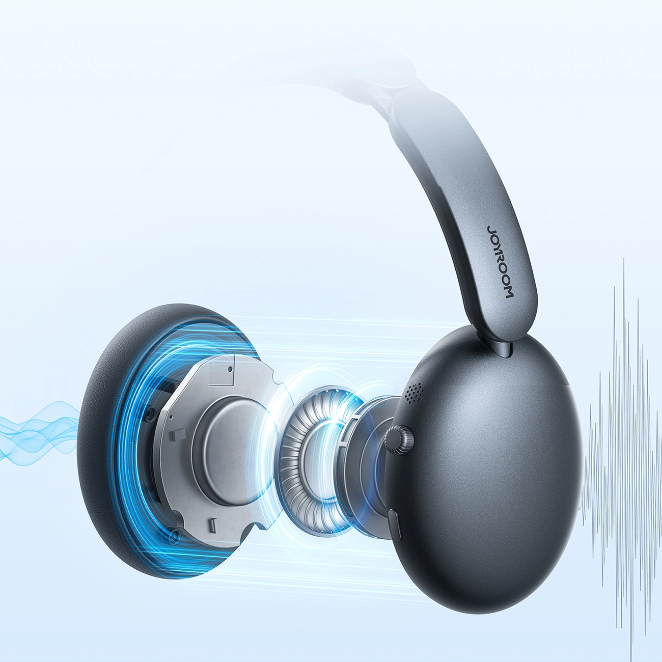 Handsfree Bluetooth Joyroom JR-JH1, A2DP, ANC, Čierna