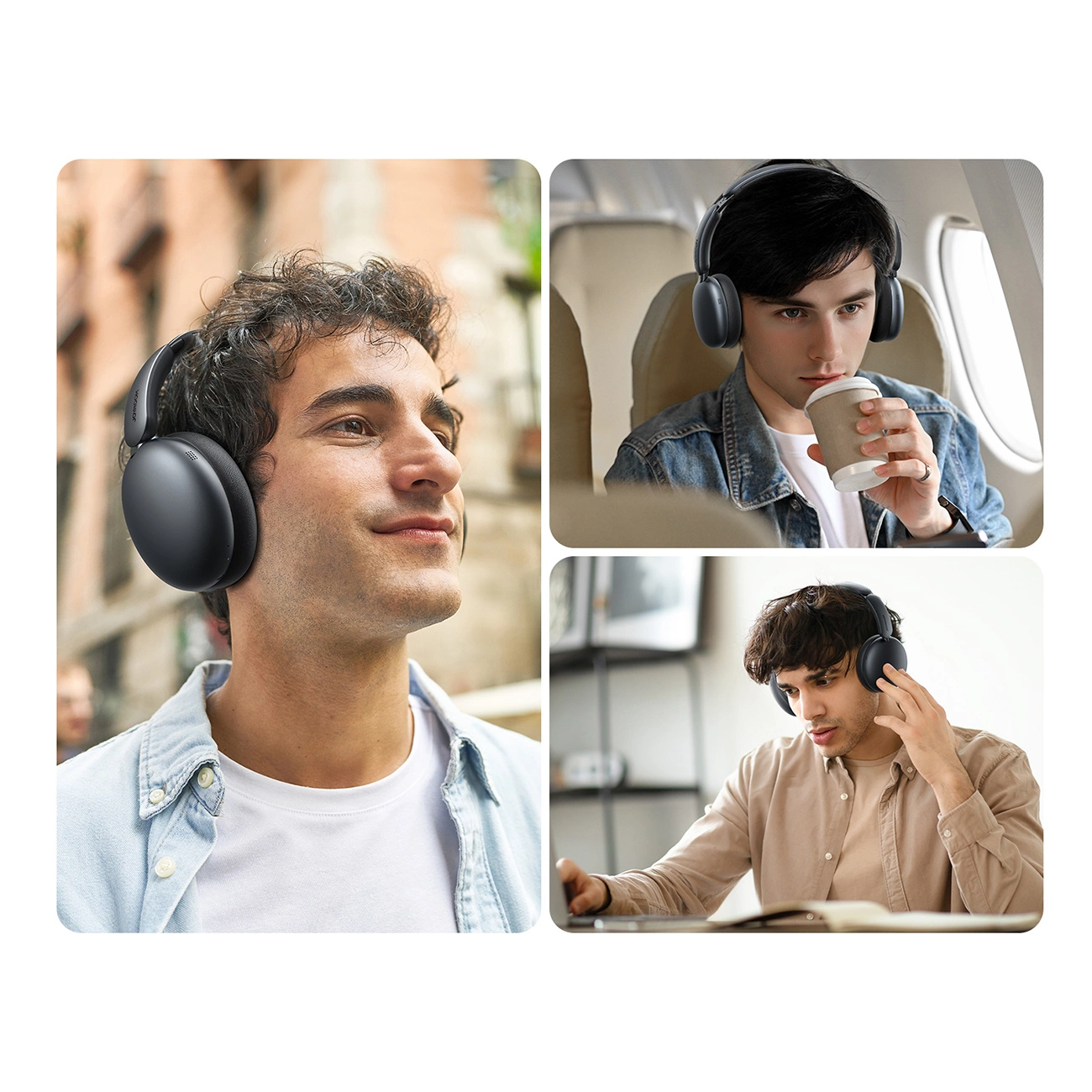 Handsfree Bluetooth Joyroom JR-JH1, A2DP, ANC, Čierna