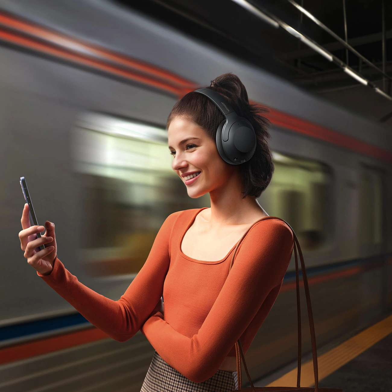 Handsfree Bluetooth Joyroom JR-JH2, A2DP, ANC, Čierna