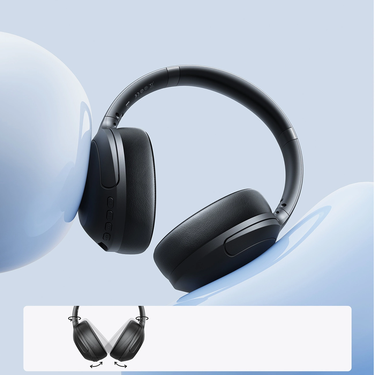 Handsfree Bluetooth Joyroom JR-JH2, A2DP, ANC, Čierna