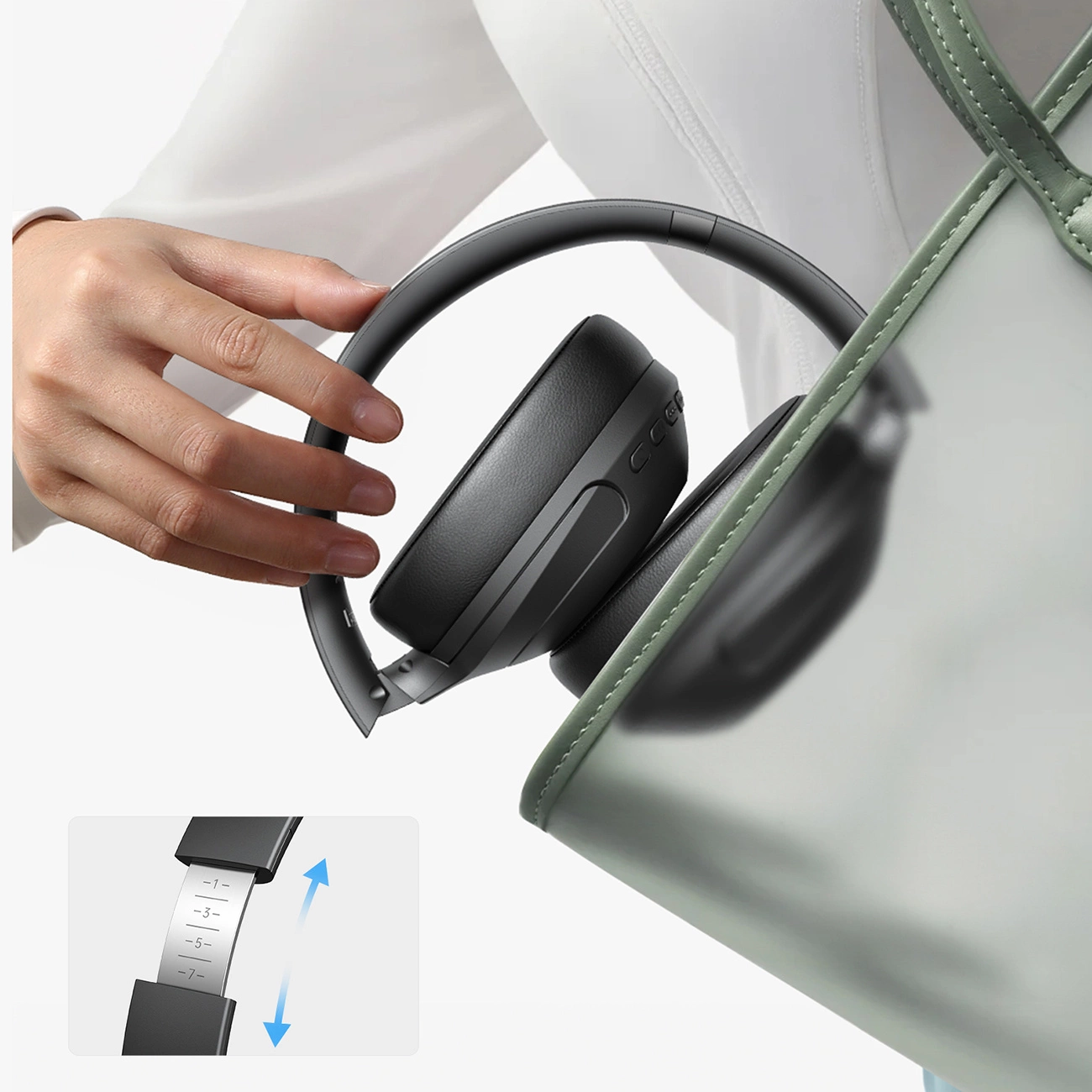 Handsfree Bluetooth Joyroom JR-JH2, A2DP, ANC, Čierna