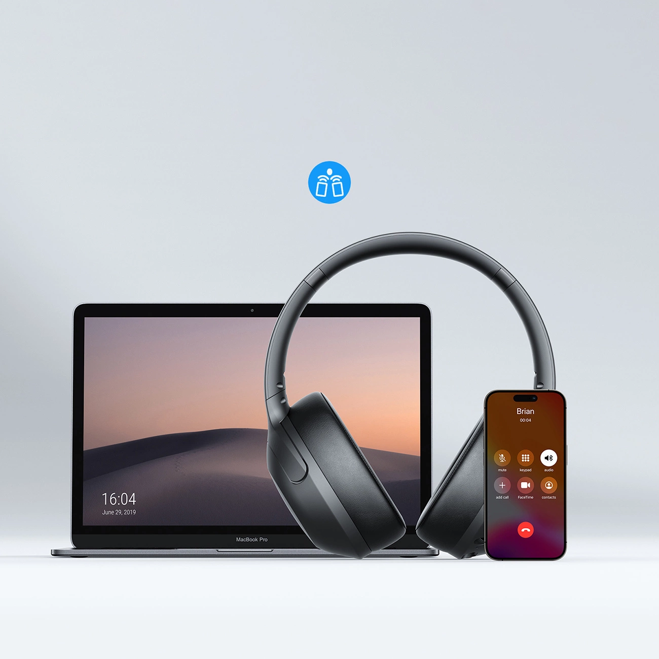 Handsfree Bluetooth Joyroom JR-JH2, A2DP, ANC, Čierna