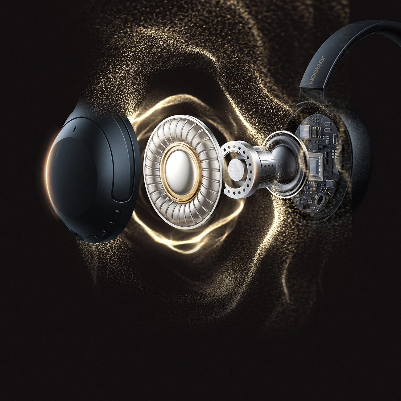 Handsfree Bluetooth Joyroom JR-JH2, A2DP, ANC, Čierna
