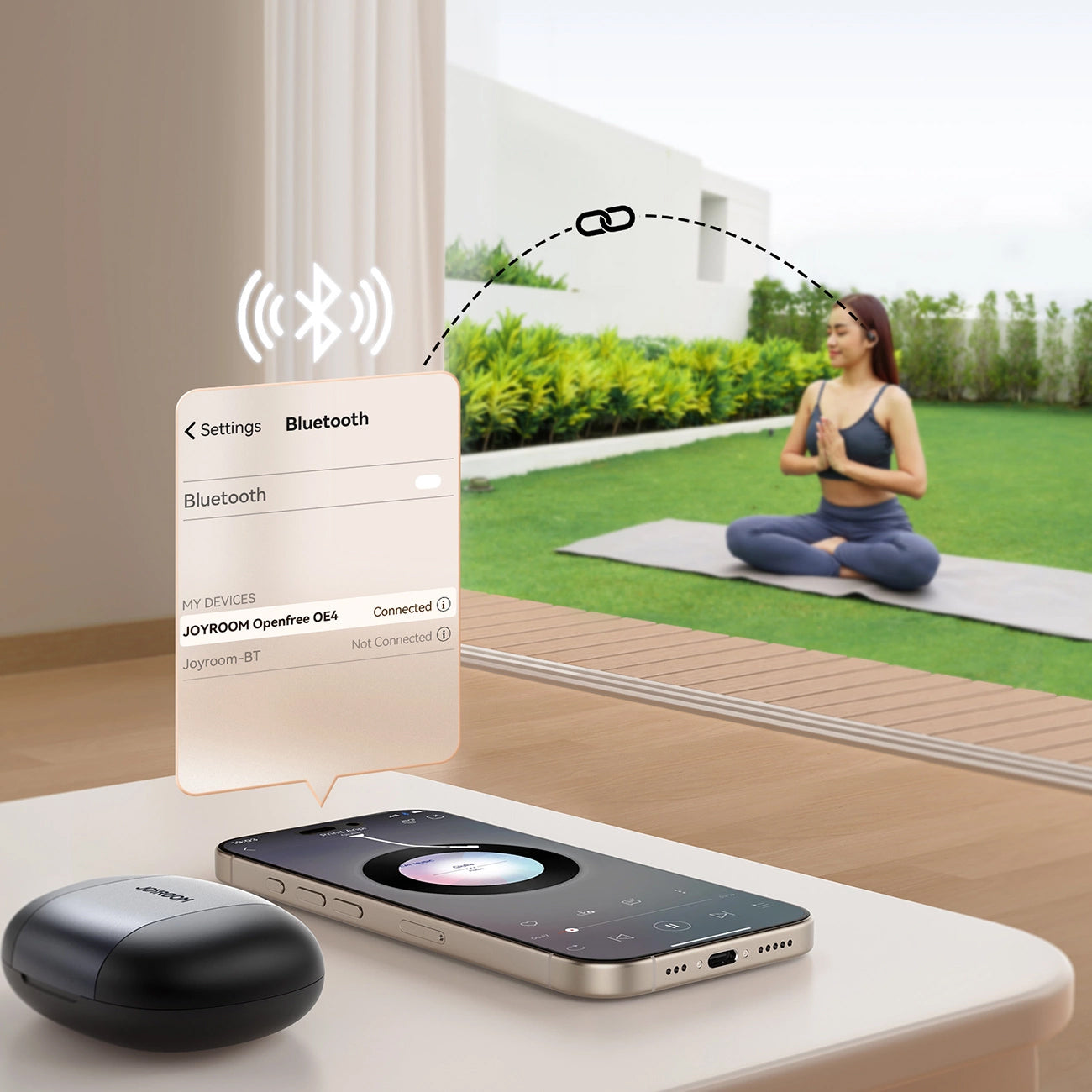 Handsfree Bluetooth Joyroom Open Ear JR-OE4, TWS, Čierna