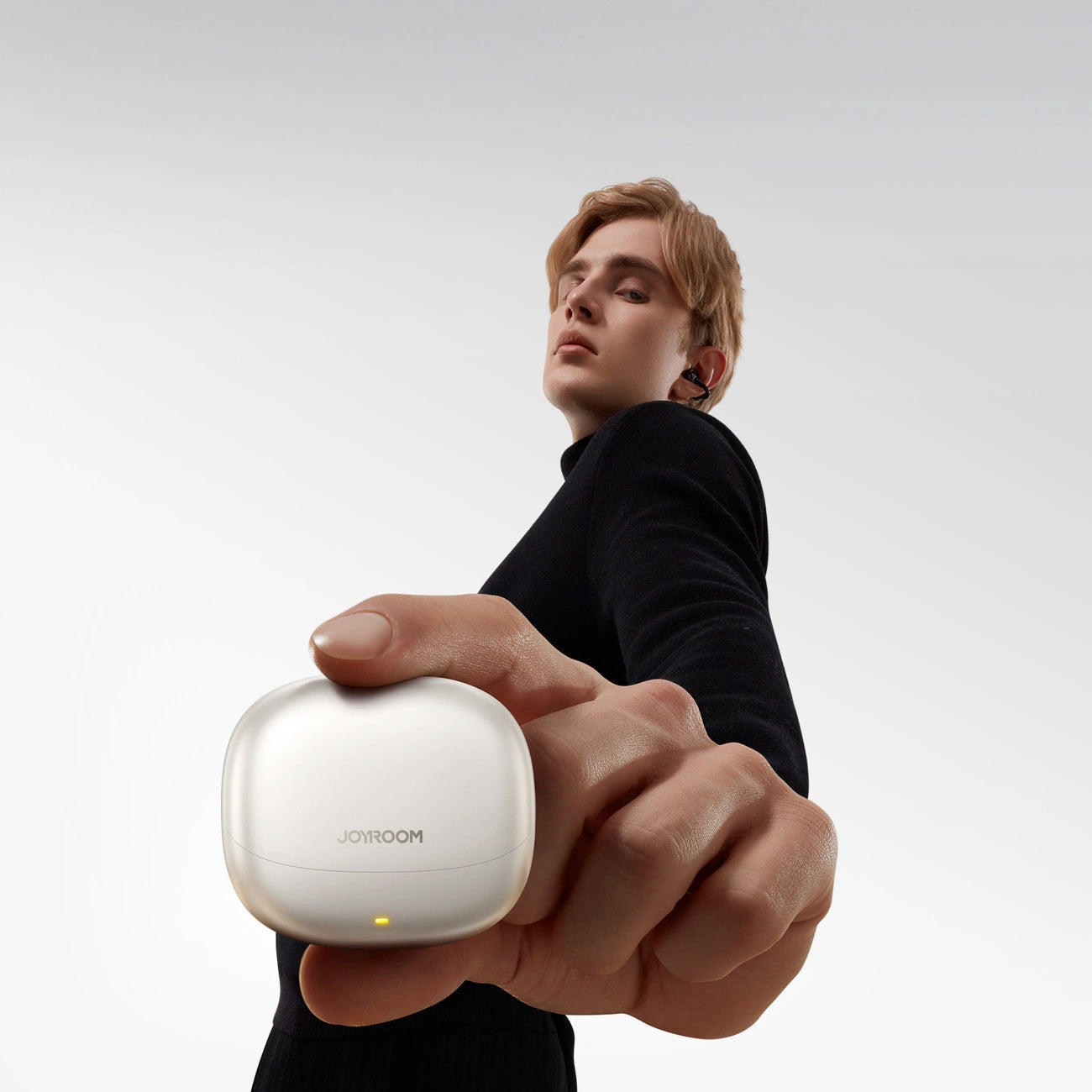 Handsfree Bluetooth Joyroom Openfree JR-OE3, TWS, Strieborný