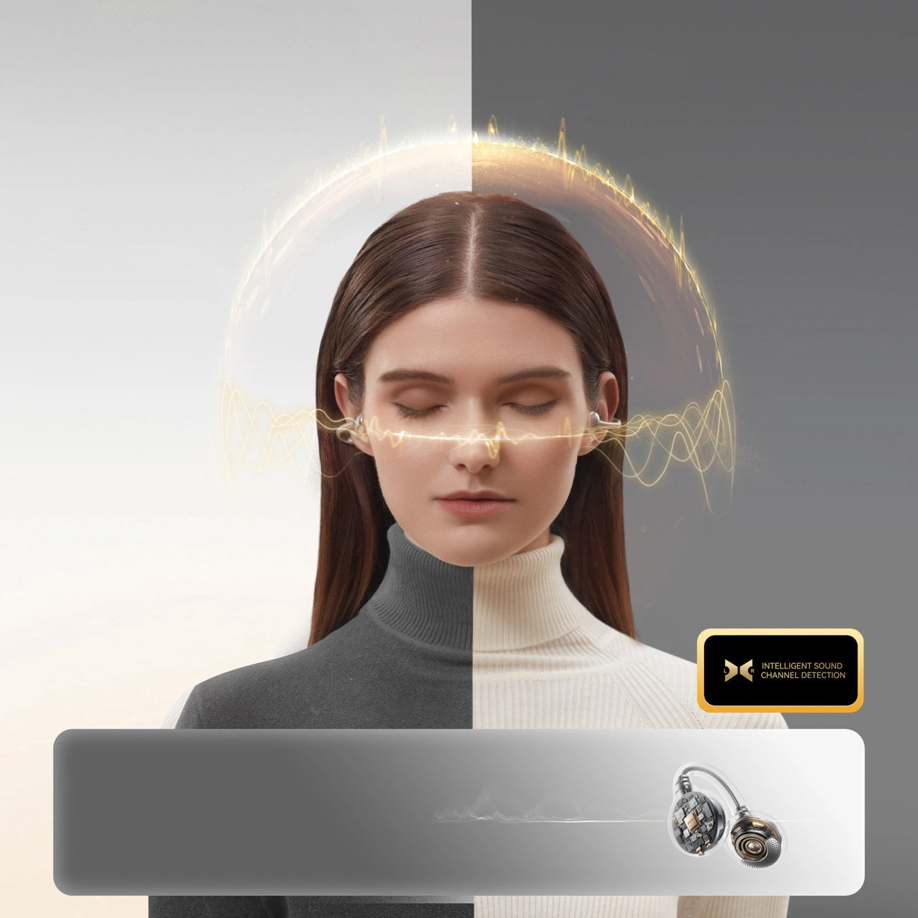 Handsfree Bluetooth Joyroom Openfree JR-OE3, TWS, Strieborný
