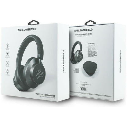 Handsfree Bluetooth Karl Lagerfeld Grained Initials, A2DP, ANC, Čierna