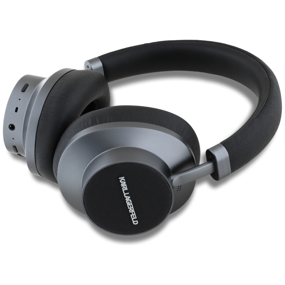 Handsfree Bluetooth Karl Lagerfeld Saffiano Elongated, A2DP, ANC, Čierna