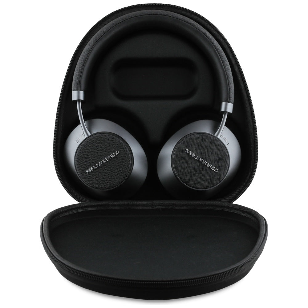 Handsfree Bluetooth Karl Lagerfeld Saffiano Elongated, A2DP, ANC, Čierna