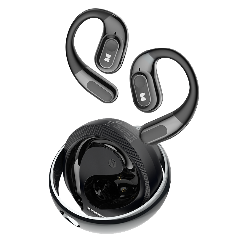 Handsfree Bluetooth Monster AC330 AI Preklad, TWS, Čierna